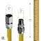Flextron Gas Line Hose 5/8'' O.D.x60'' Len 3/4" FIPx1/2" MIP Fittings Yellow Coated Stainless Steel Flexible FTGC-YC12-60Q - alternate 2